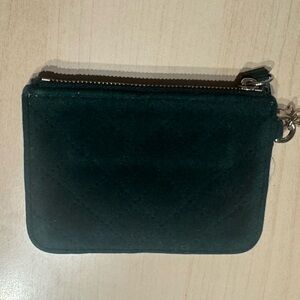 Stoney Clover Lane Green Velvet Key & Card Holder